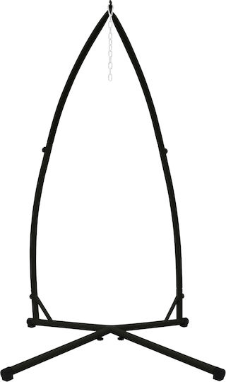 ECD Germany Hängemattenständer aus Metall Black Velvet-Black Metal 110x105x110cm
