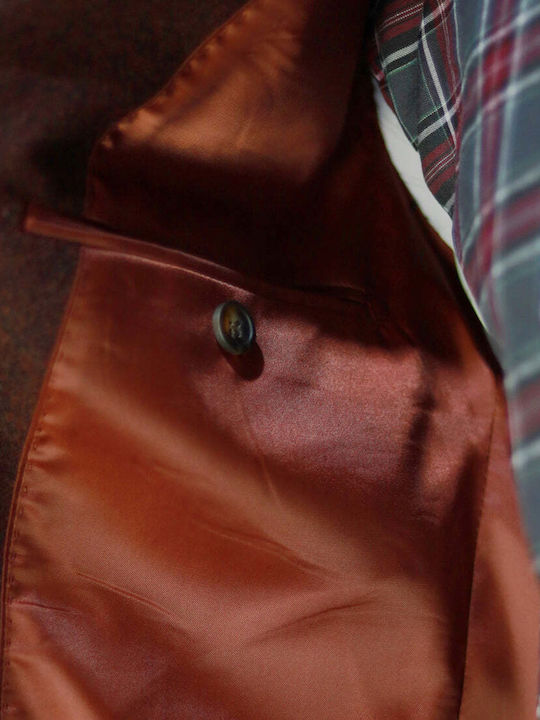 Men's Winter Suit Jacket Slim Fit Burgundy