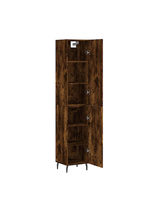 Office Storage Chipboard Cabinet Oak L34.5xW34xH180cm