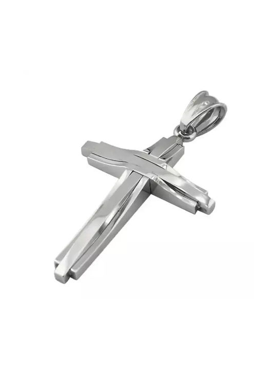 Art Men's Cross from Steel with Chain