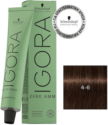 Schwarzkopf Igora Hair Dye no Ammonia 4-6 Chestnut Middle Maron 60ml