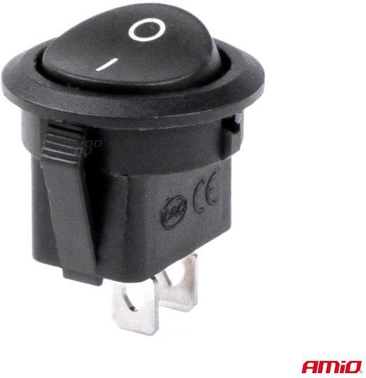 AMiO Διακόπτης On/Off Αυτοκινήτου 12V-24V Universal Μαύρο