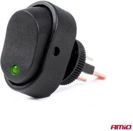 AMiO Car On/Off Switch 12V-24V Universal Green