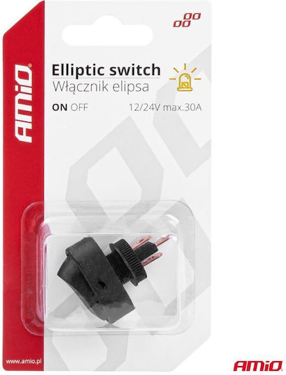 AMiO Διακόπτης On/Off Αυτοκινήτου 12V-24V Universal Κίτρινο