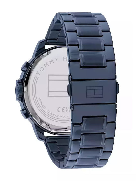 Tommy Hilfiger Luca Ανδρικό Ρολόι 50mm Μπαταρίας με Μεταλλικό Μπρασελέ