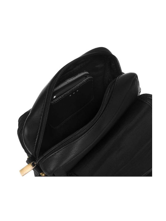 Leather Men's Bag Messenger Black
