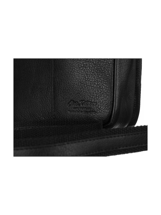 Leather Men's Bag Messenger Black