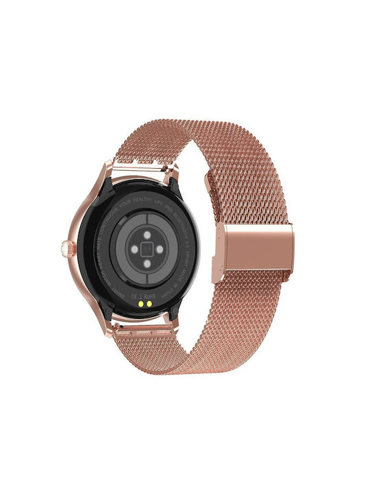 Pacific Digital Ceas Baterie cu Roz Brățară metalică