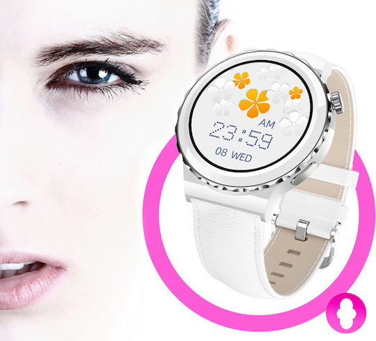 Rubicon SR038B Smartwatch mit Pulsmesser (Weiß)