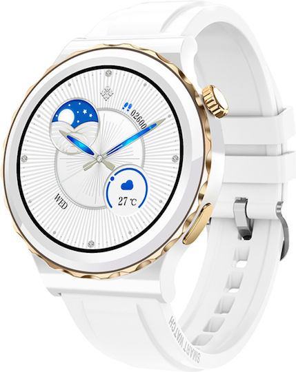 Rubicon SR038B Smartwatch mit Pulsmesser (Weiß)
