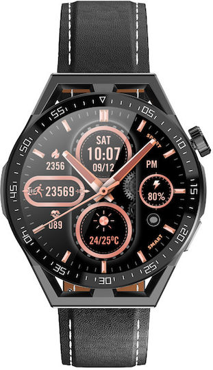 Rubicon SR033D Smartwatch με Παλμογράφο (Μαύρο)