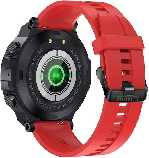 Gravity GT7 Смарт Часовник с Пулсомер Червен