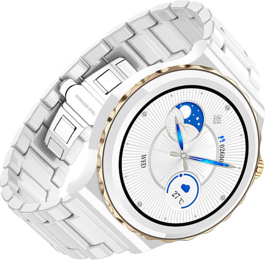 Rubicon SR038D Smartwatch mit Pulsmesser (Weiß)