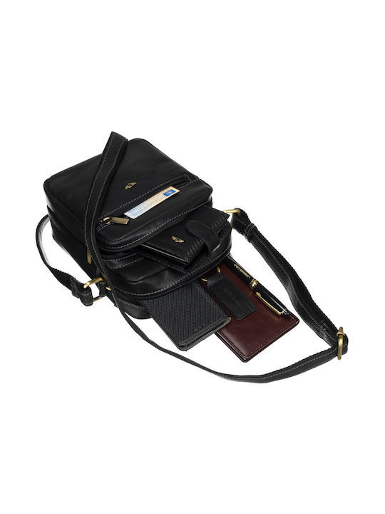 Leather Men's Bag Shoulder / Crossbody Black