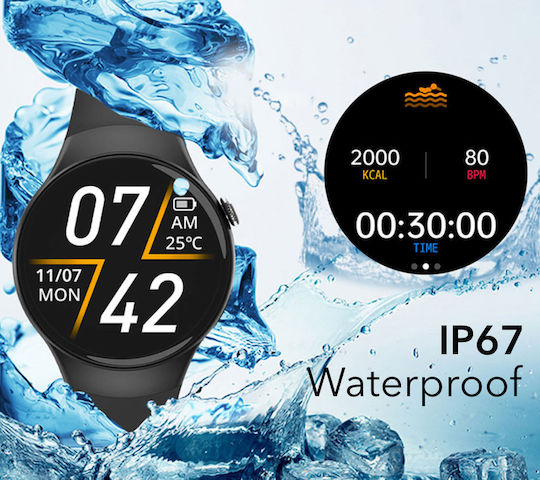 Rubicon SR031B Smartwatch with Heart Rate Monitor (Pink)