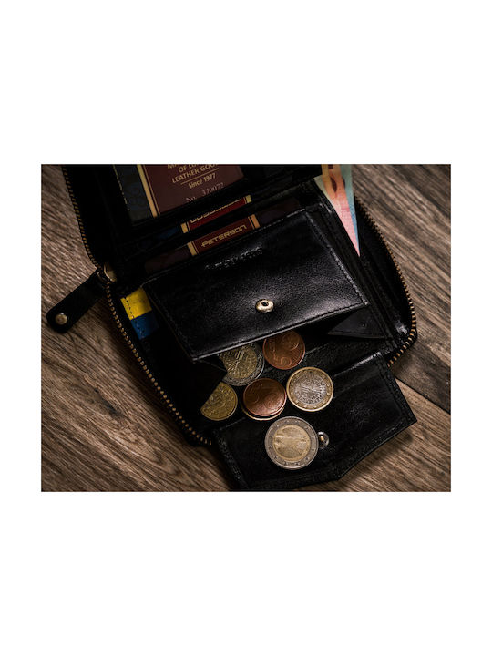 Кожен Мъжки Портфейл с RFID Черен
