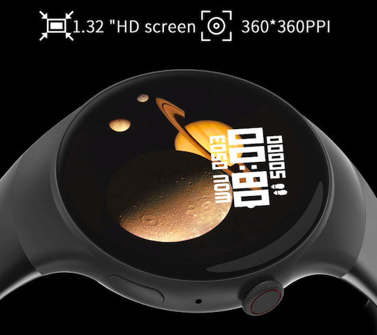 Rubicon SR031B Smartwatch with Heart Rate Monitor (Pink)