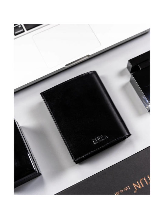 Leather Men's Wallet Cards with RFID Beige