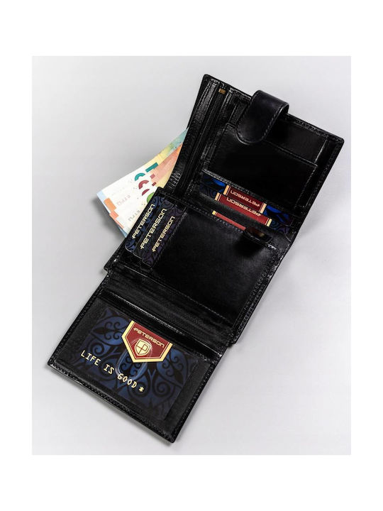 Men's Leather Card Wallet with RFID Beige