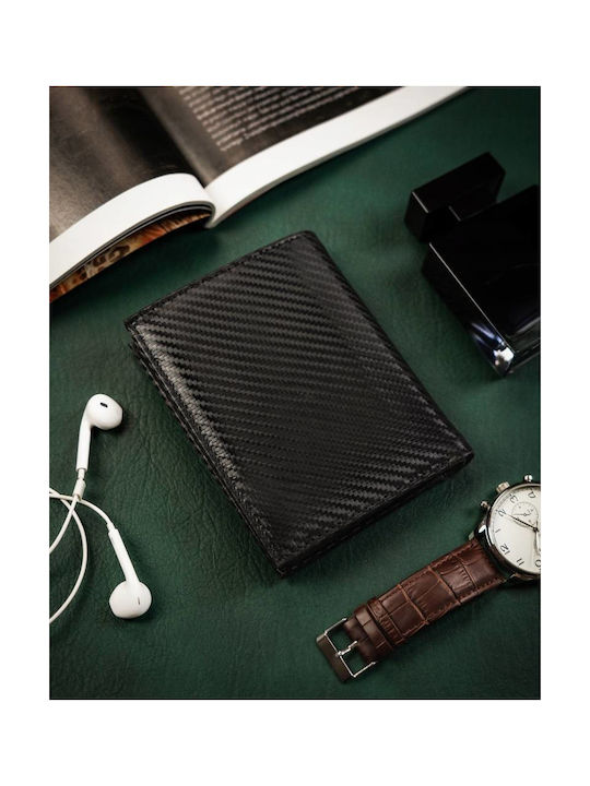 Leather Men's Wallet Cards with RFID Beige