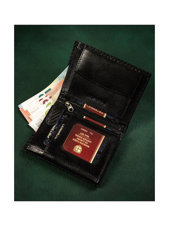 Leather Men's Wallet Cards with RFID Beige
