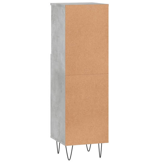 vidaXL Bathroom Cabinet L30xW30xH100cm Gray
