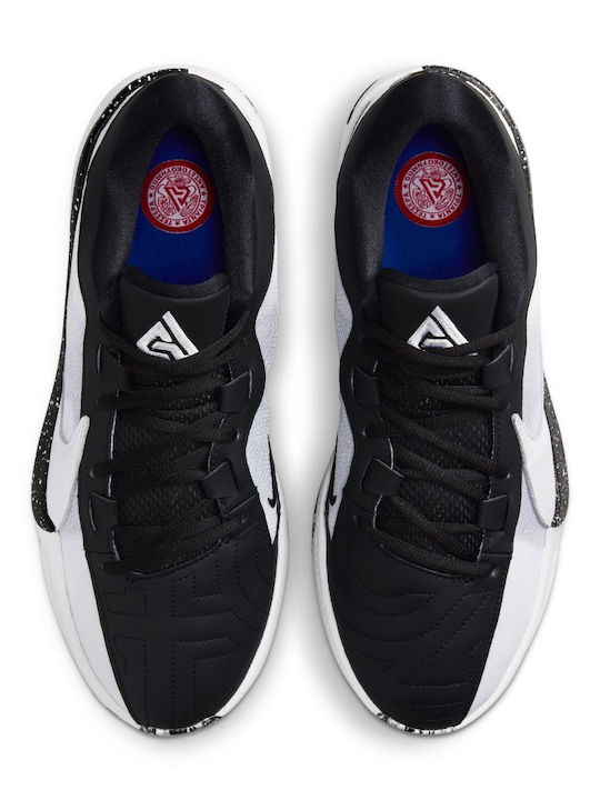 Giannis Freak 5 "Oreo" Χαμηλά Μπασκετικά Παπούτσια White / Black