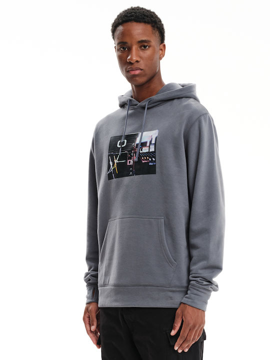 Emerson Herren Sweatshirt mit Kapuze und Taschen Blue