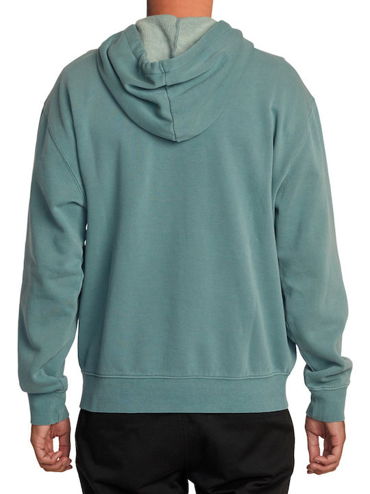 RVCA Men's Sweatshirt with Hood Green