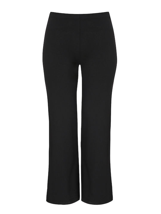 Femei Din material textil Pantaloni cu elastic Neagră
