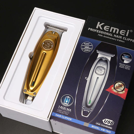 Kemei KM-1949 Professional Rechargeable Hair Clipper Gold KM-1949