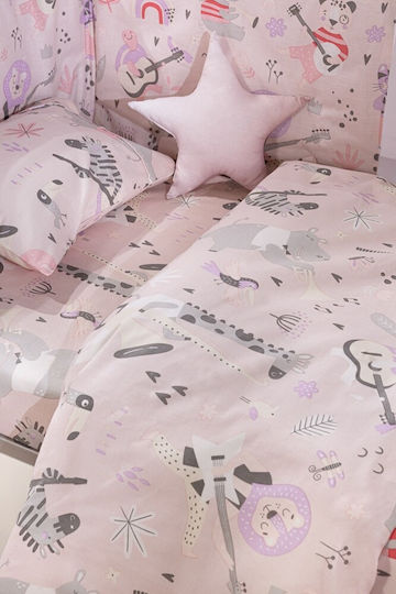 Saint Clair Baby Sheets Set Crib Cotton Lilac 115x170cm 3pcs