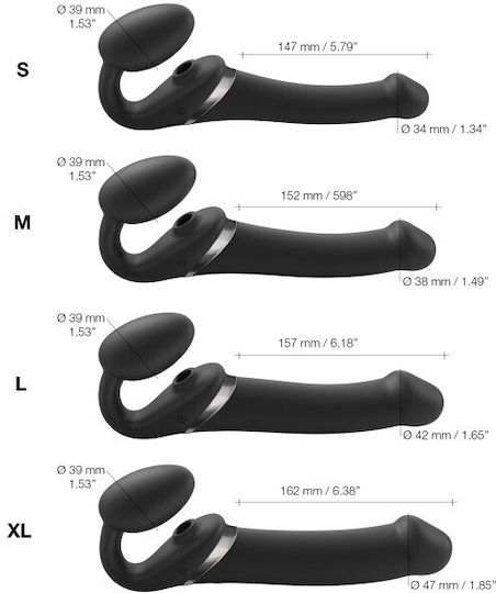 Strap On Me Trägerlos Strap On mit Dildo mit Vibration