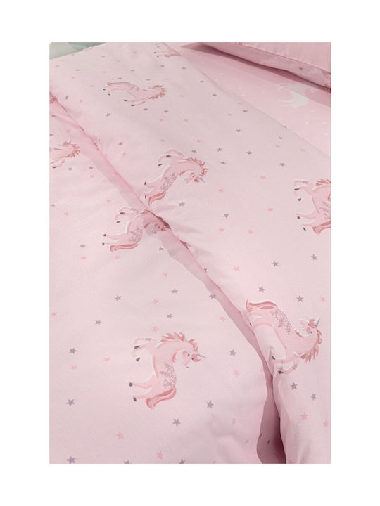 Saint Clair Σετ Σεντόνια Μονά Βαμβακερά Pinto Pinky 165x250cm 3τμχ