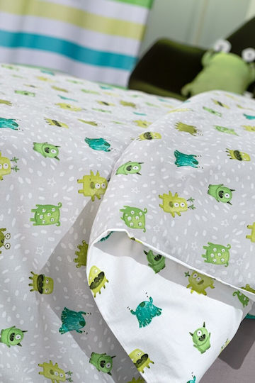 Saint Clair Комплект чаршафи Единично Памучни Lime 165x250см 2бр