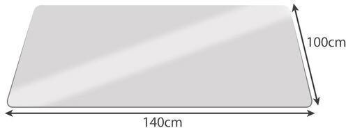 Ruhhy Office Floor Protector Carpet and Floor Protector, Plastic Transparent, 140x100x0.5 Cm 140x100cm