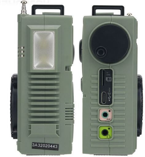 Hanrongda HRD-A320 Преносимо Радио Презареждащо се с Bluetooth Зелен