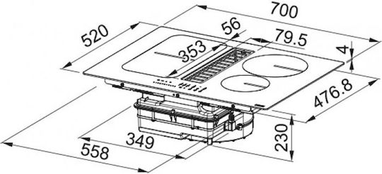 Franke Smart FSM 709 HI Smart Автономен с Абсорбатор 70x52εκ.