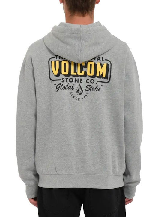 Volcom Ανδρική Φούτερ Ζακέτα Γκρι