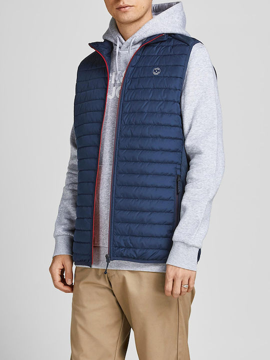 Sleeveless Winter Jacket Puffer Navy Blazer