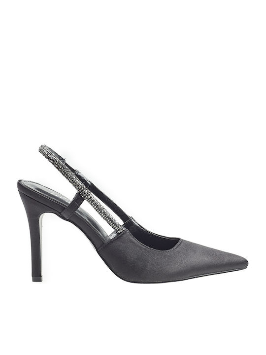 Black High Heels with Strap