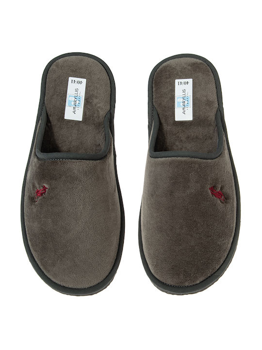 Amaryllis Slippers Winterliche Herrenhausschuhe Khaki