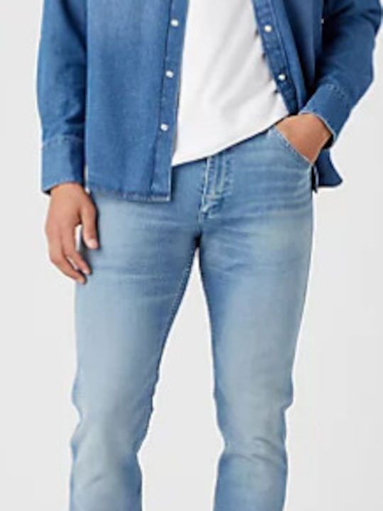 Western Long-sleeved Denim Shirt Blue