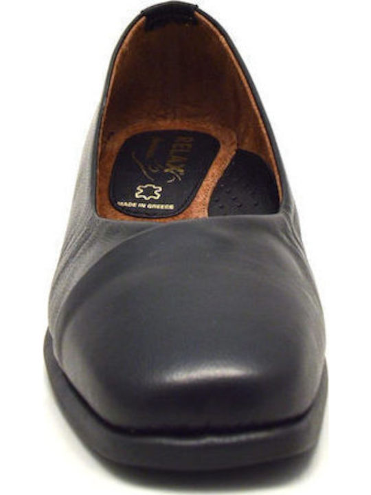 Leder Pumps Schwarz