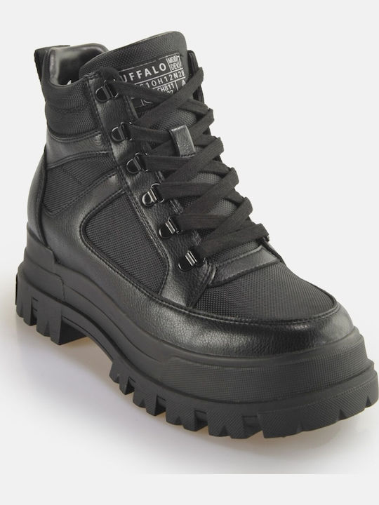 Leder Schwarz Stiefel