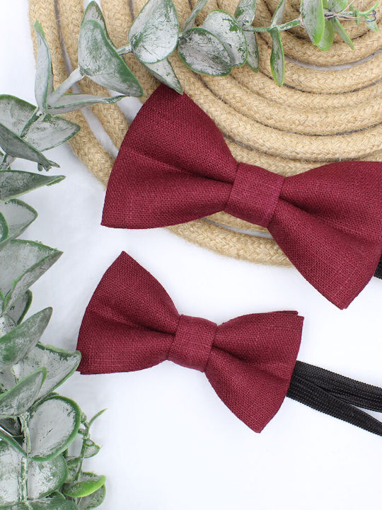 JFashion Papion din material textil Burgundy