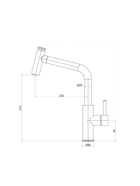 Interflex Life Kitchen Faucet Counter Silver
