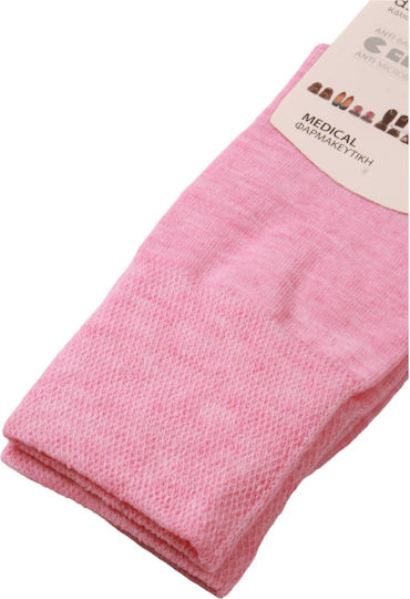 Dimi Socks Κάλτσες για Διαβητικούς Ροζ