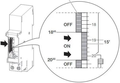 Hager Analog Daily Time Delay Relay with Standby 200 Hours