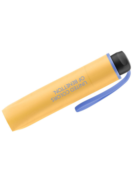 Benetton Umbrelă de ploaie Compact Galbenă